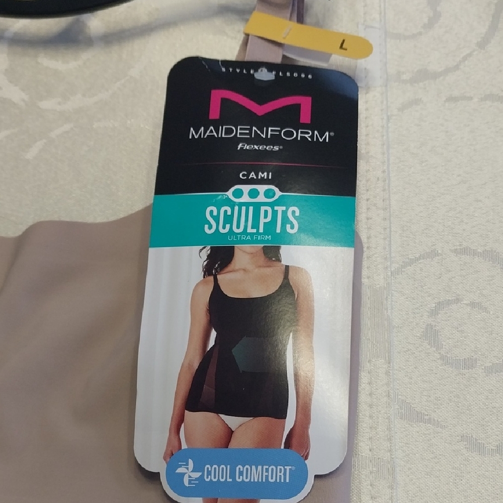 Maidenform NWT Shapewear Sculpts Ultra Firm Shaping Cami FLS096 Size Large Blush